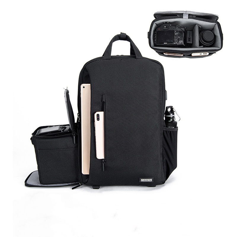 Laptop Backpack 15.6 - Mochila grande para cámara DSLR/SLR/sin espejo,