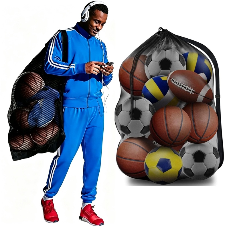 Drawstring Gym Bag - Bolsa deportiva portátil de gran capacidad
