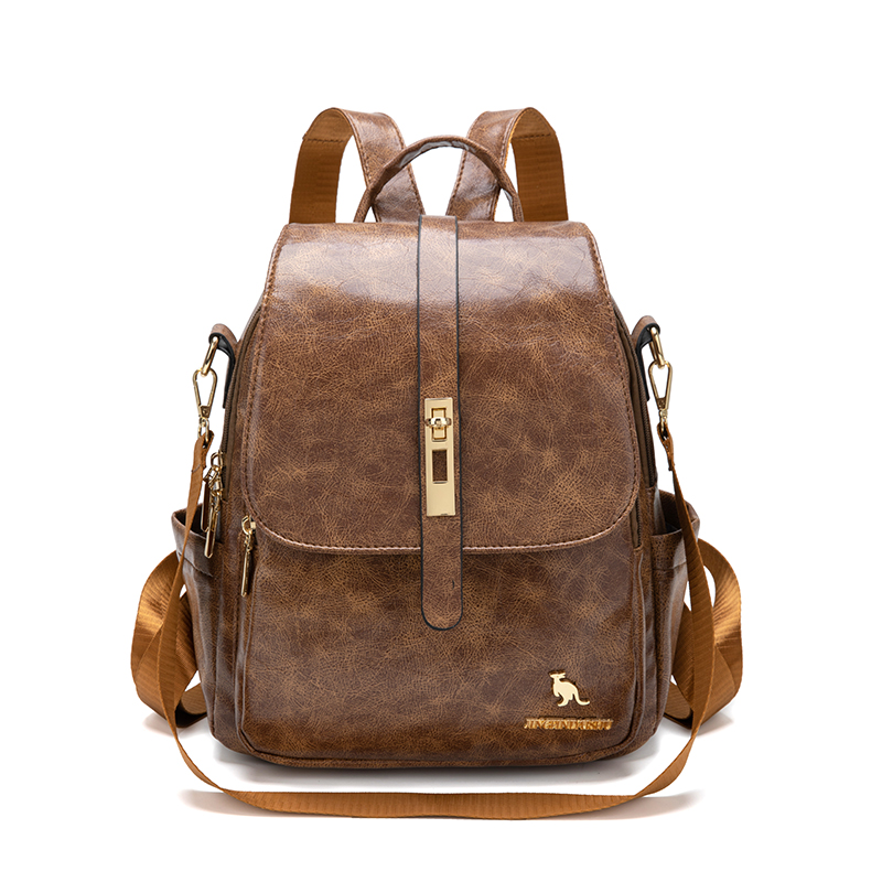 Leather Backpack Vintage - Mochilas universitarias de diseñador para mujer,