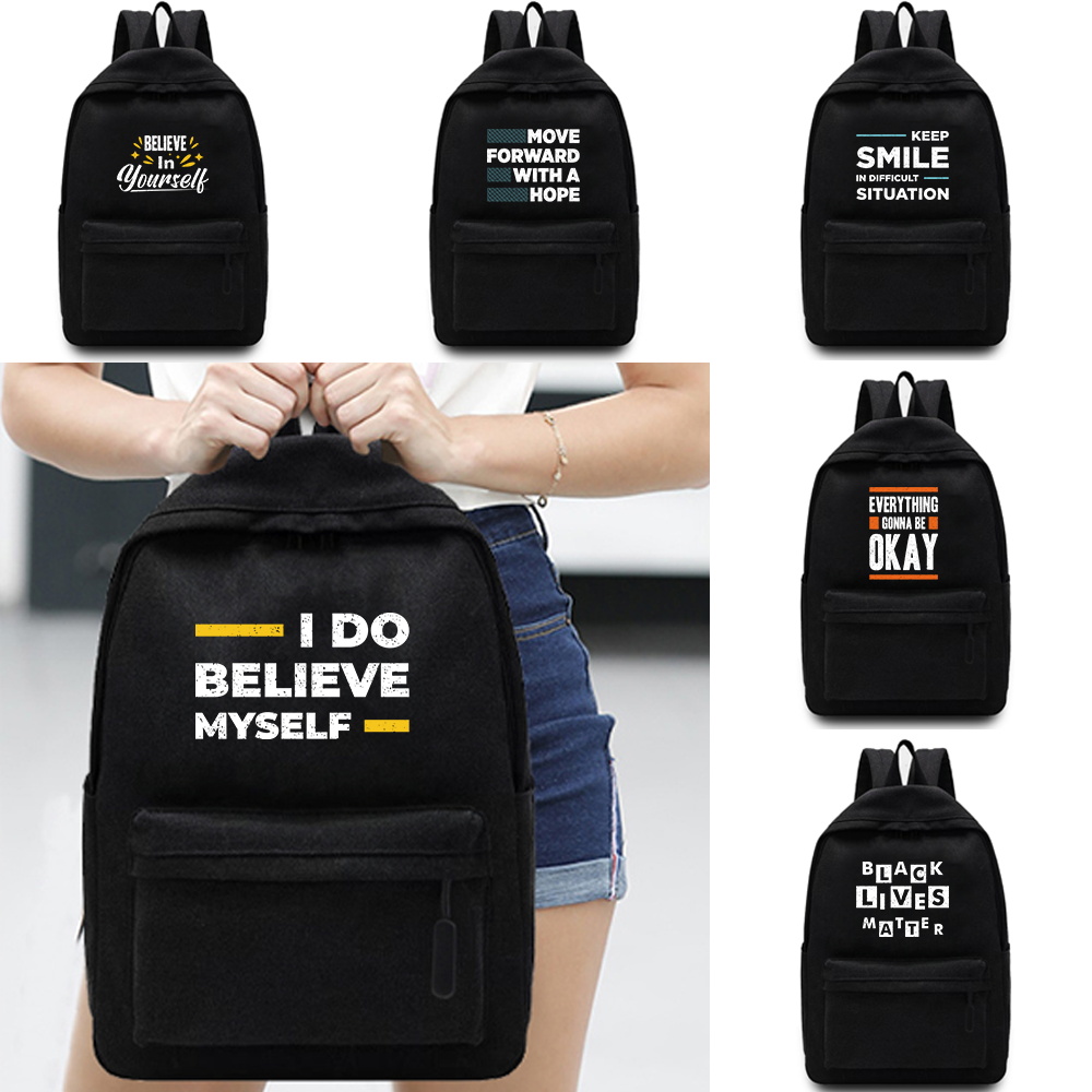 Canvas Backpack Casual - Mochila de ocio con estampado, mochila