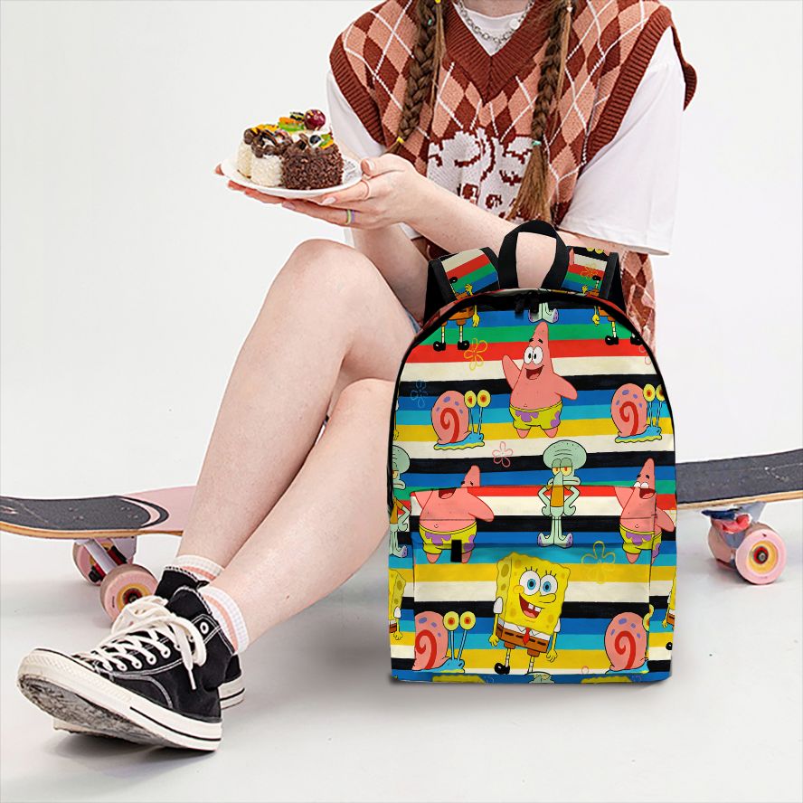 School Backpack Teen - Mochila con estampado de rayas de