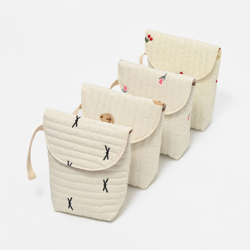 Backpack Diaper Bag - Bolsa de pañales de algodón bordada