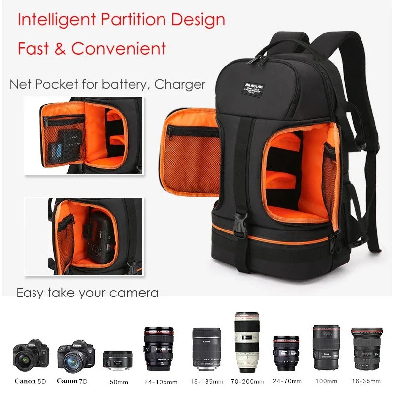Laptop Backpack 15.6 - Mochila Impermeable para Cámara de Video