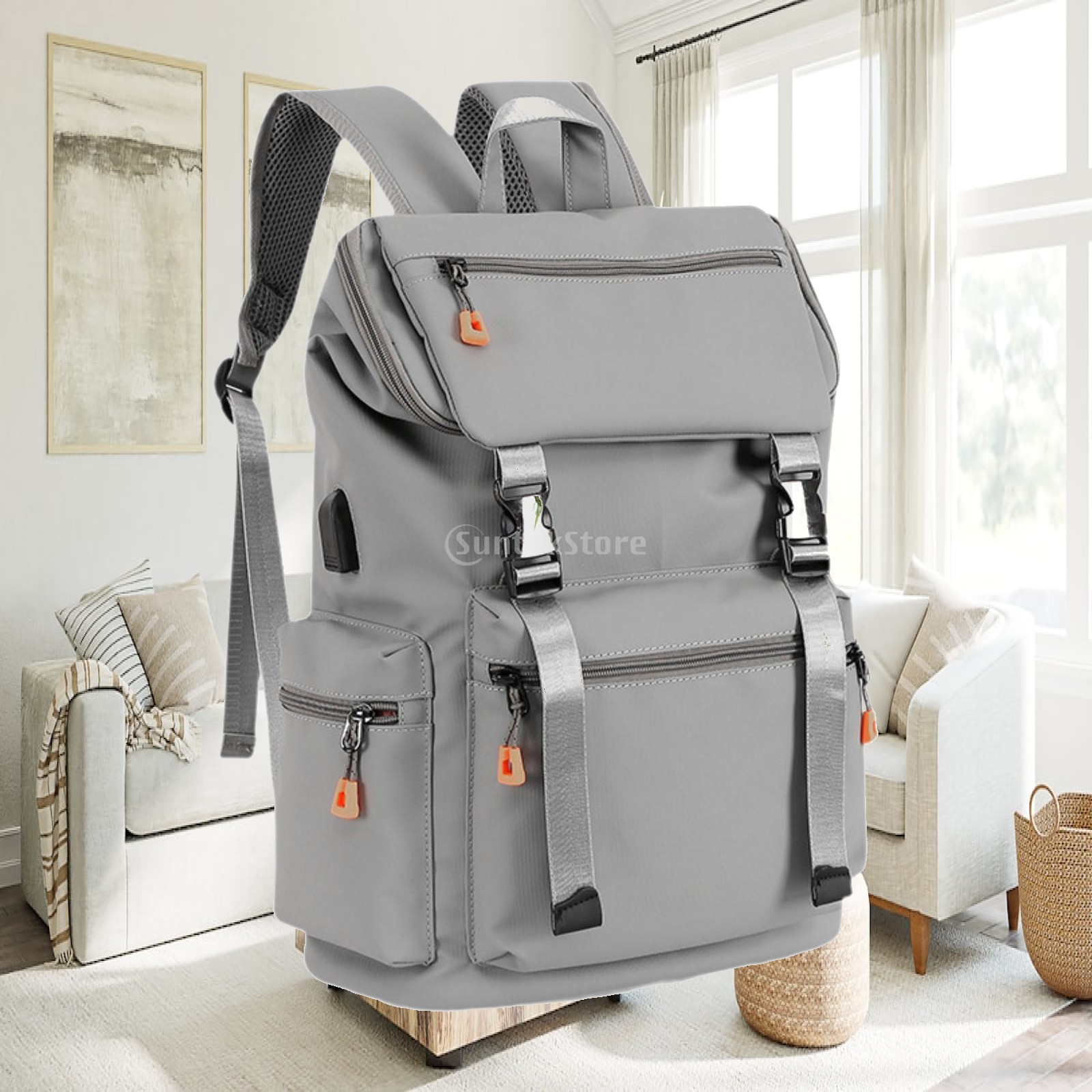 Fashion Backpack Women - Mochila informal con organizador, bolsillos, correa