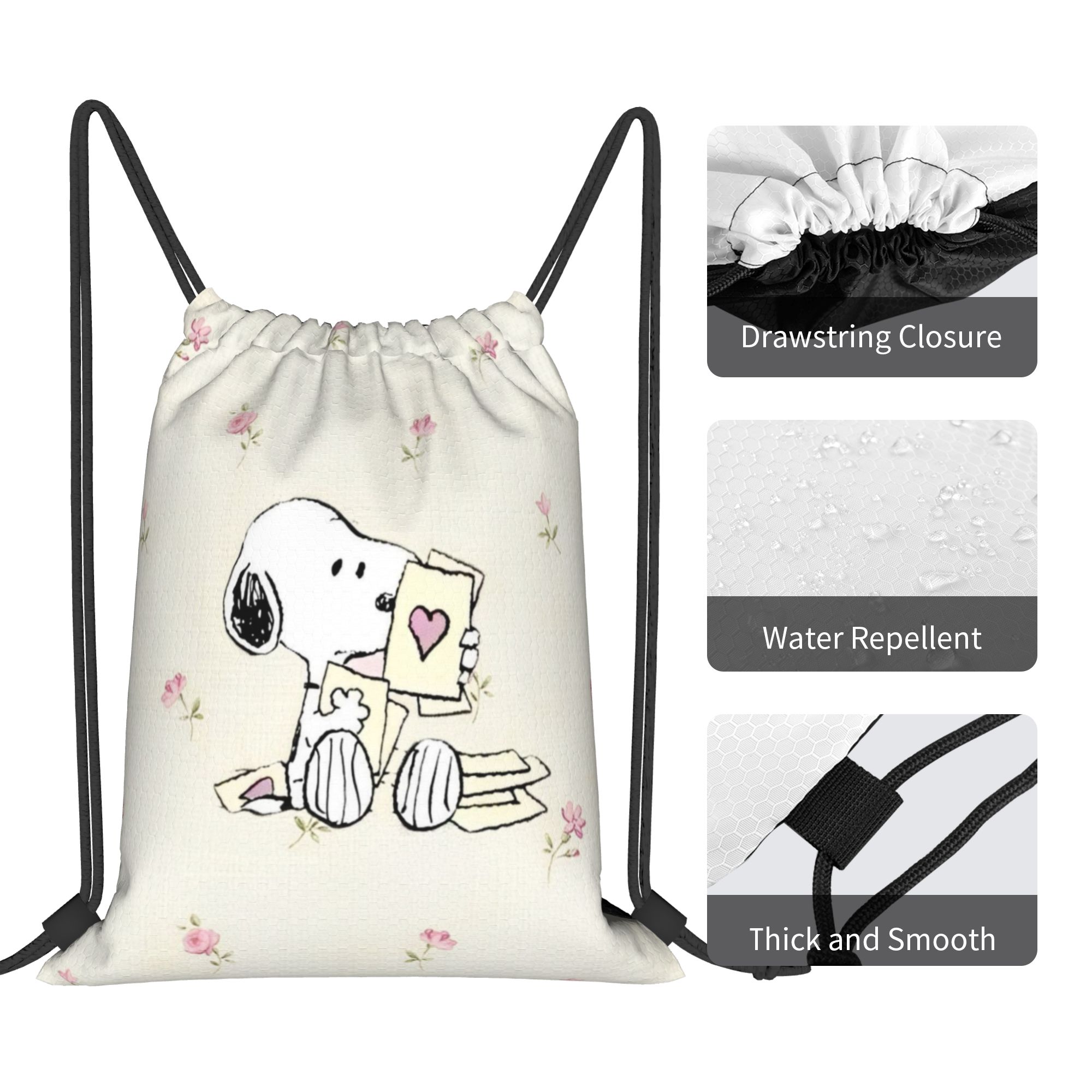 Mochila S-Snoopys Loving Gestu - Drawstring Gym Bag reseña y precio