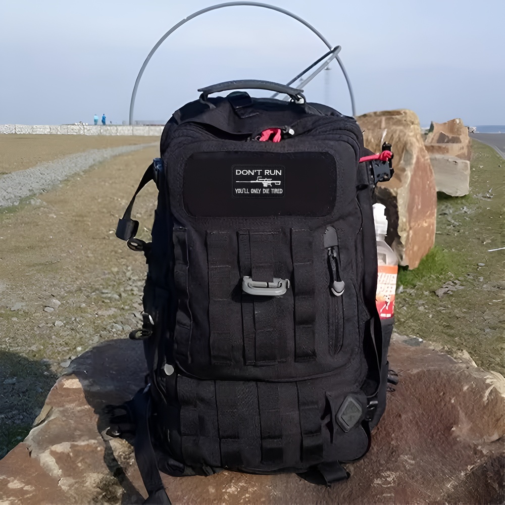 DON'T RUN Fun Meme citación de - Urban Backpack Tactical reseña y precio