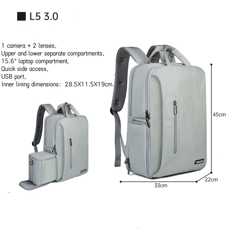 Mochila grande para cámara DSL - Laptop Backpack 15.6 reseña y precio