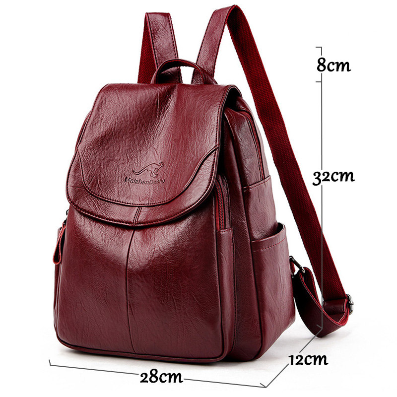 Mochilas de cuero suave para m - Leather Backpack Vintage reseña y precio