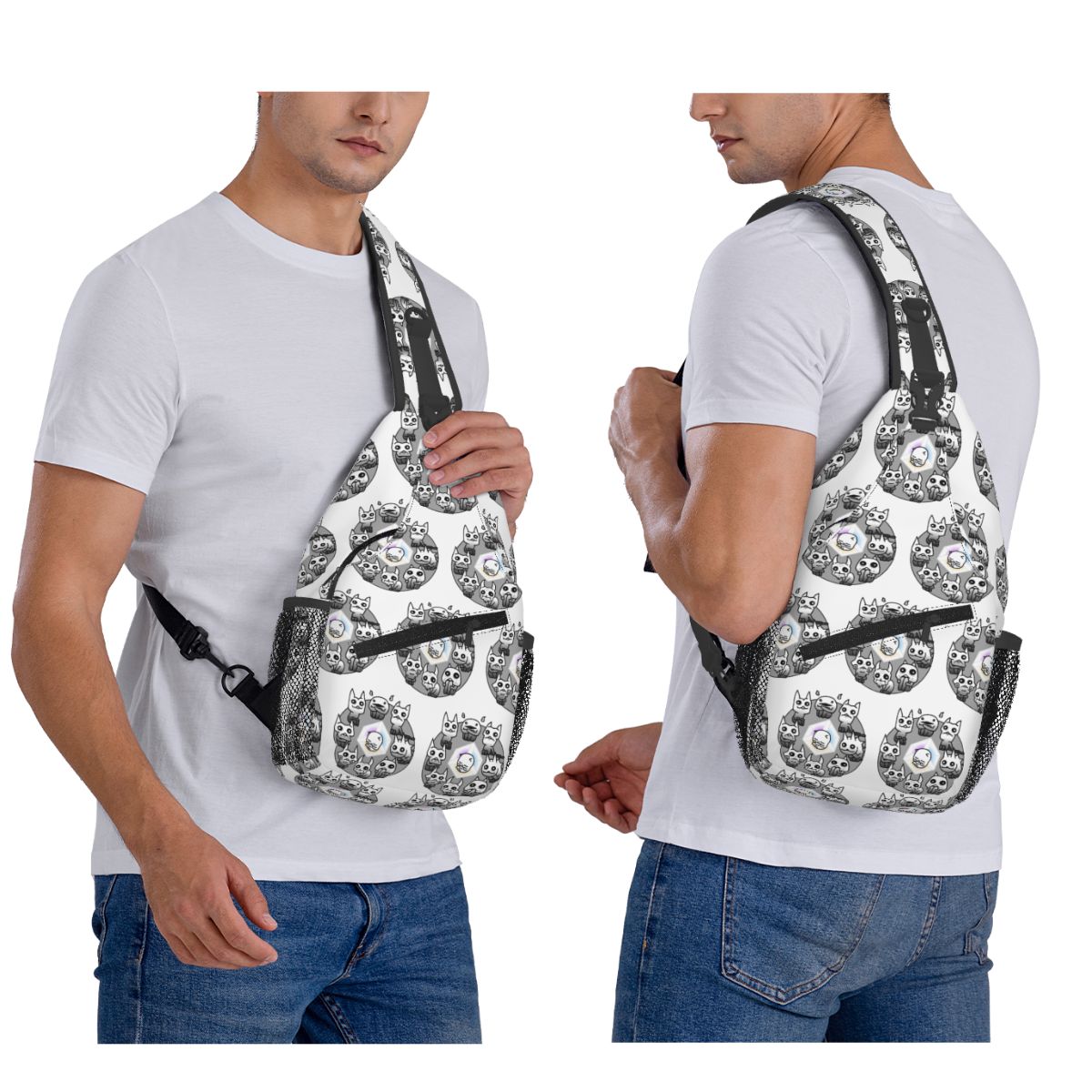 Battle Cats Nekoluga Mural Che - Sling Backpack Shoulder reseña y precio