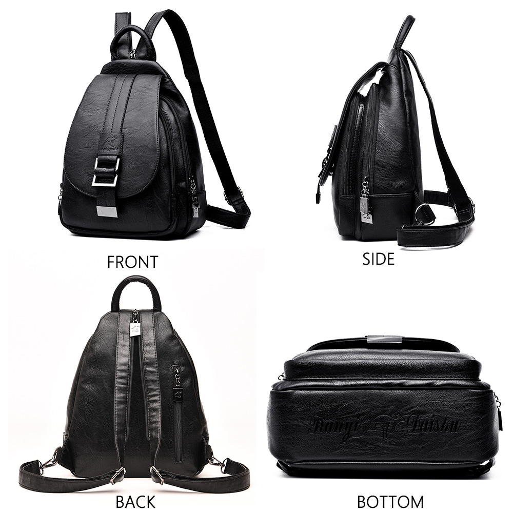 Mochila De cuero de diseño par - Leather Backpack Vintage reseña y precio