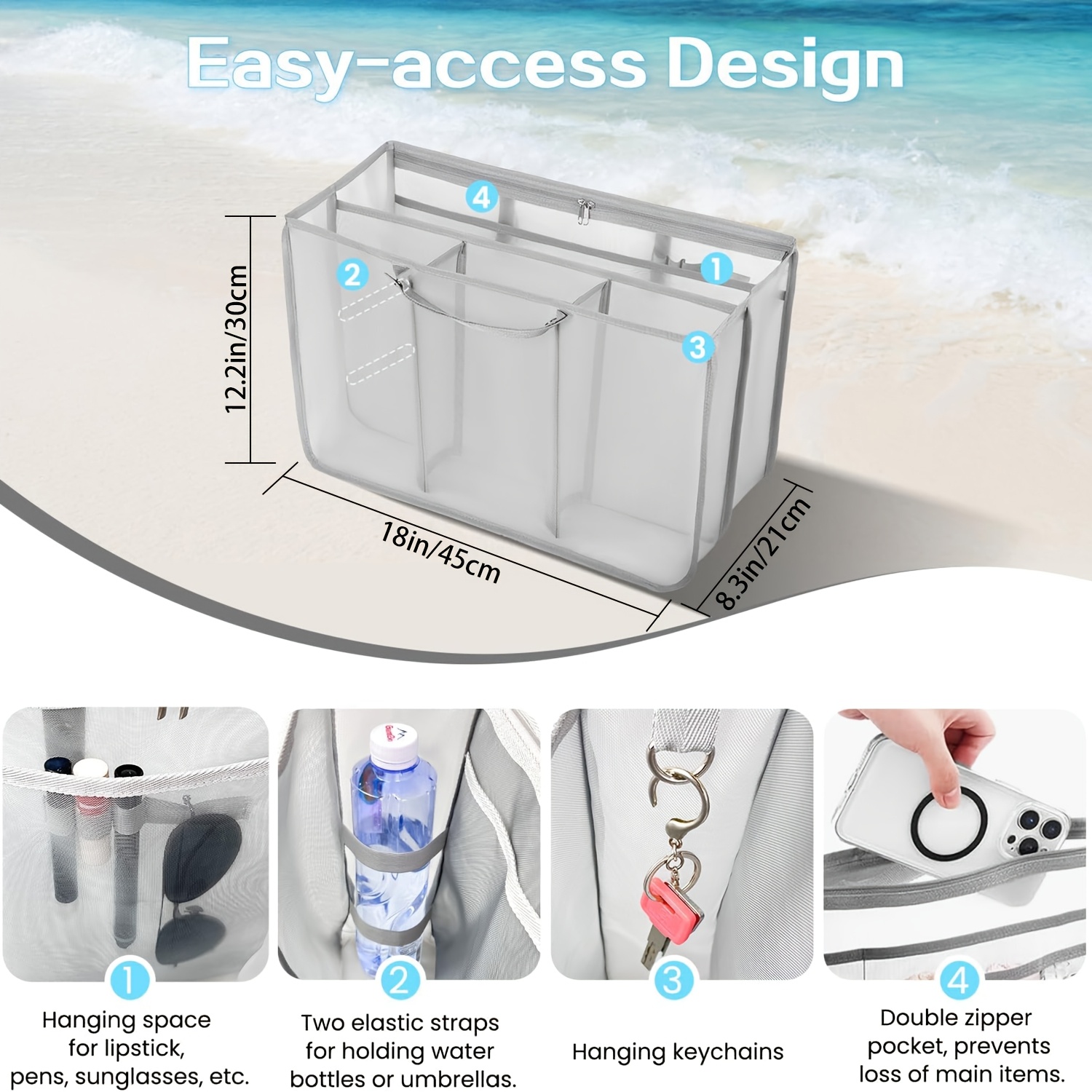 Bolsa de malla ligera, organiz - Backpack Insert Organizer reseña y precio
