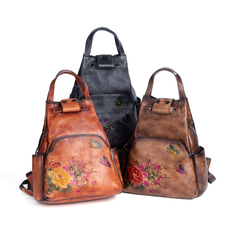 Johnature, bolso de hombro de  - Leather Backpack Vintage reseña y precio
