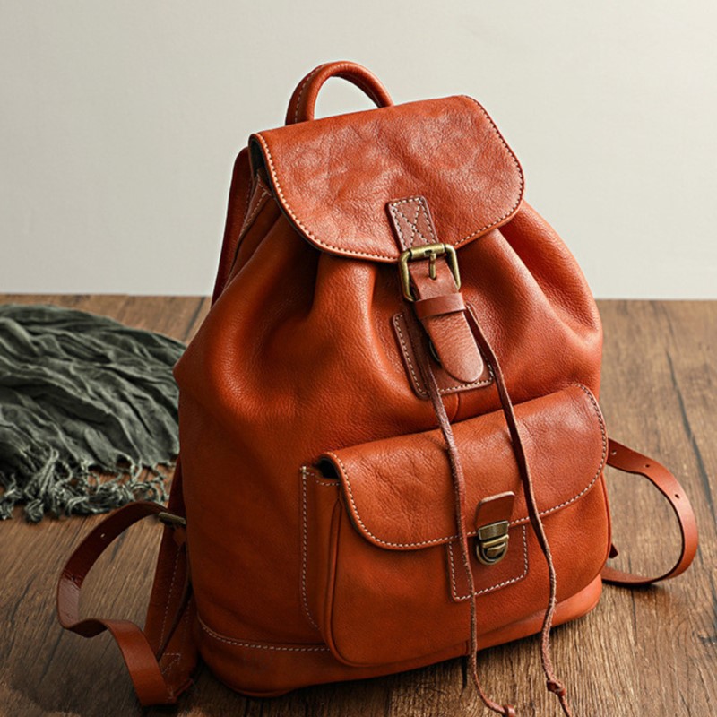 Johnature-Bolso de viaje de cu - Leather Backpack Vintage reseña y precio