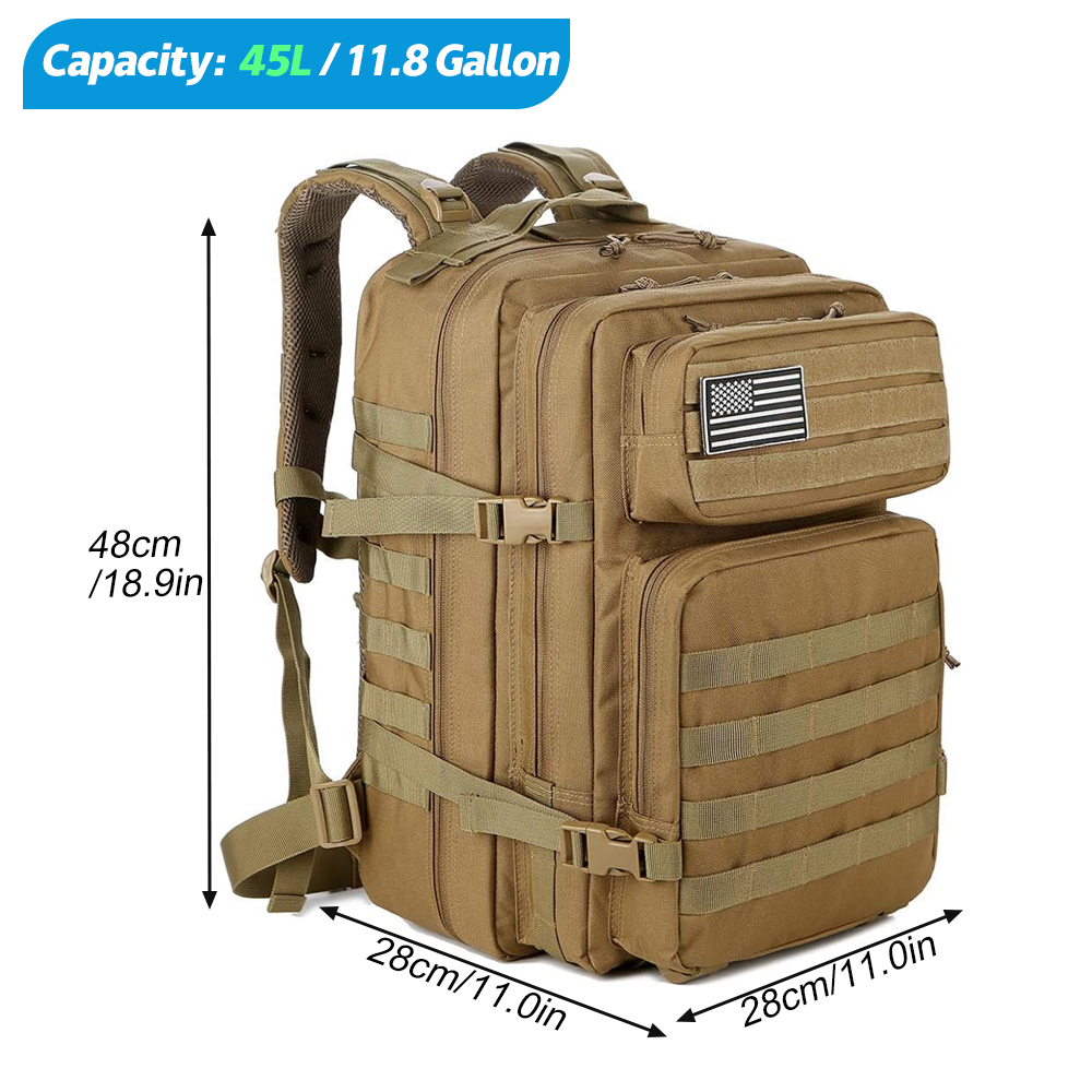 Mochila táctica de 45L para ho - Urban Backpack Tactical reseña y precio