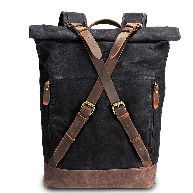 Mochilas de cuero de lona Retr - Leather Backpack Vintage reseña y precio